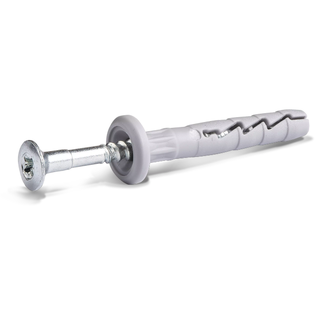 Rawlplug Mushroom Head Hammer Fixings With Steel Nail 6X60 Pp (Box of 100)