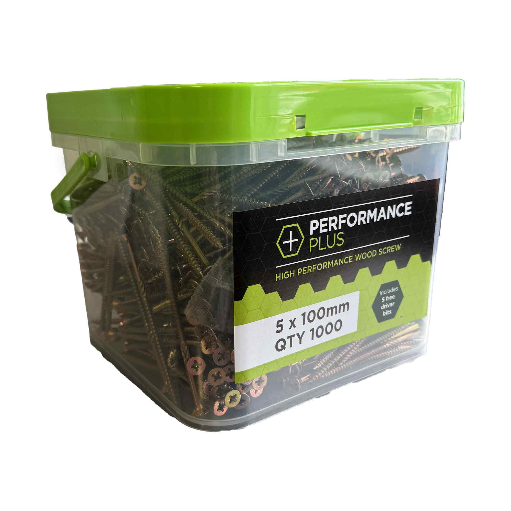 High Performance Wood Screws - Double Countersunk Head Pozi Drive - Serrated - Tubs