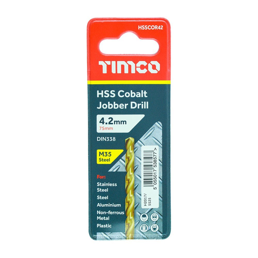 Ground Jobber Drills - Cobalt M35 - 4.2mm