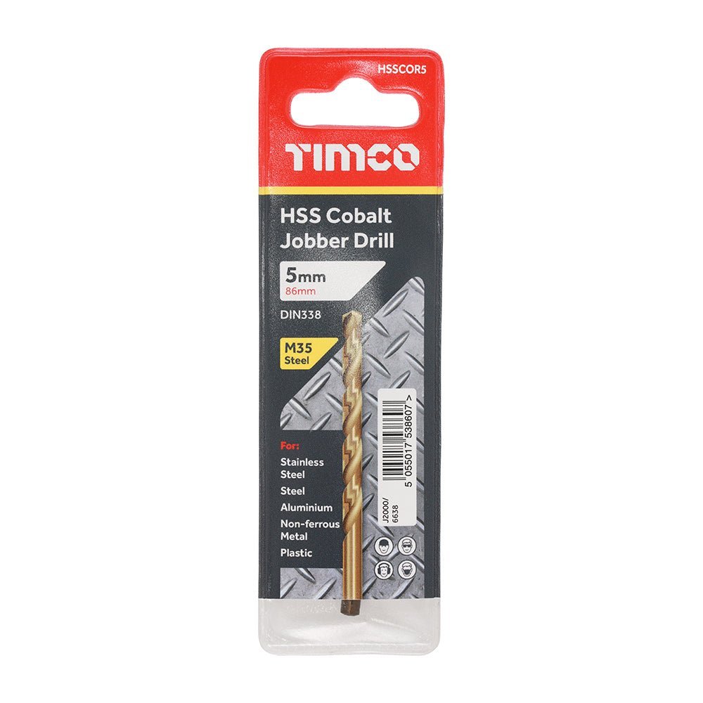 Ground Jobber Drills - Cobalt M35 - 5.0mm
