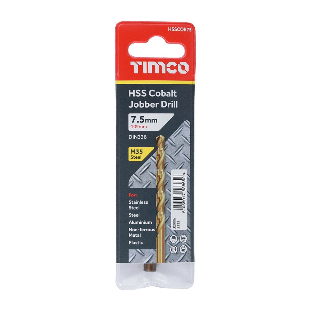 Ground Jobber Drills - Cobalt M35 - 7.5mm