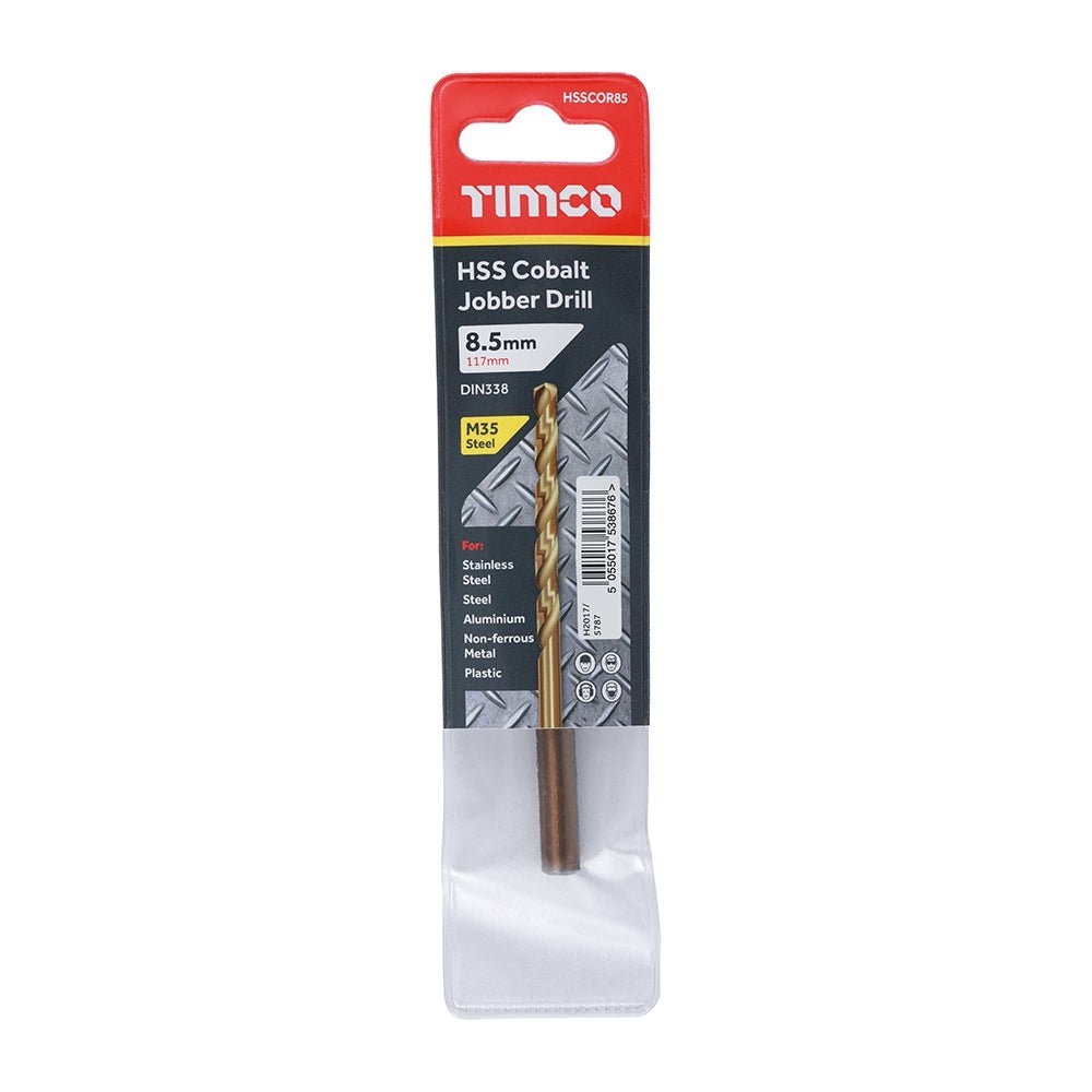Ground Jobber Drills - Cobalt M35 - 8.5mm