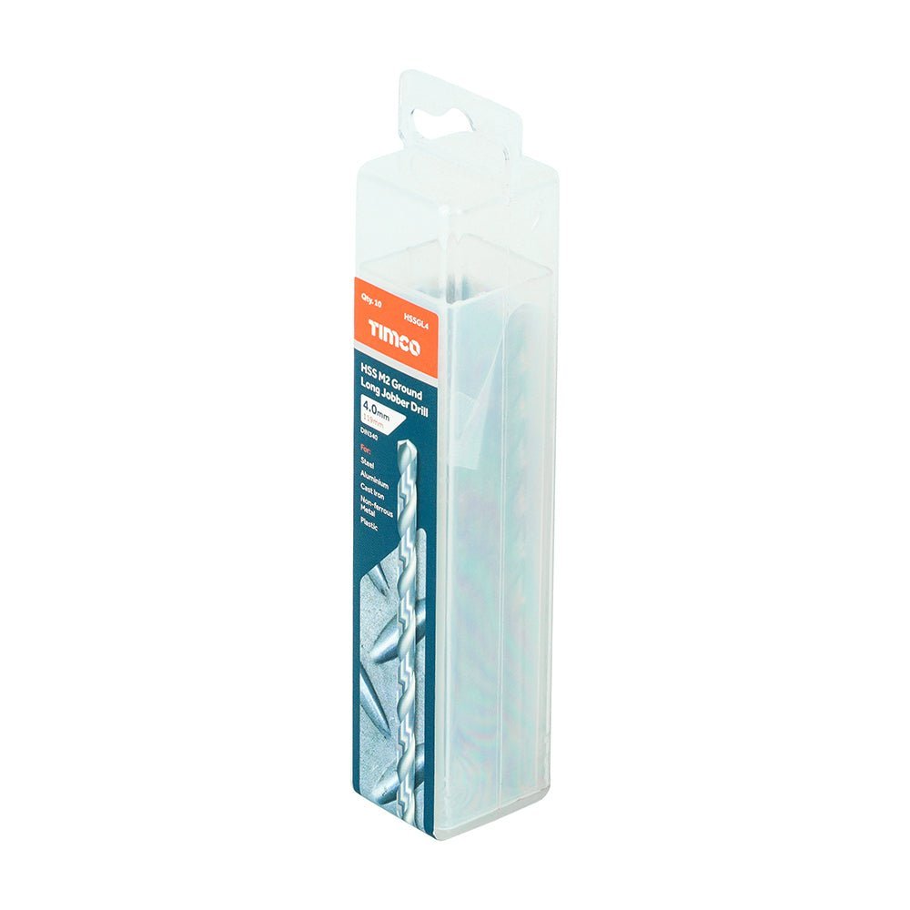 Ground Long Jobber Drills - HSS M2 - 4.0mm