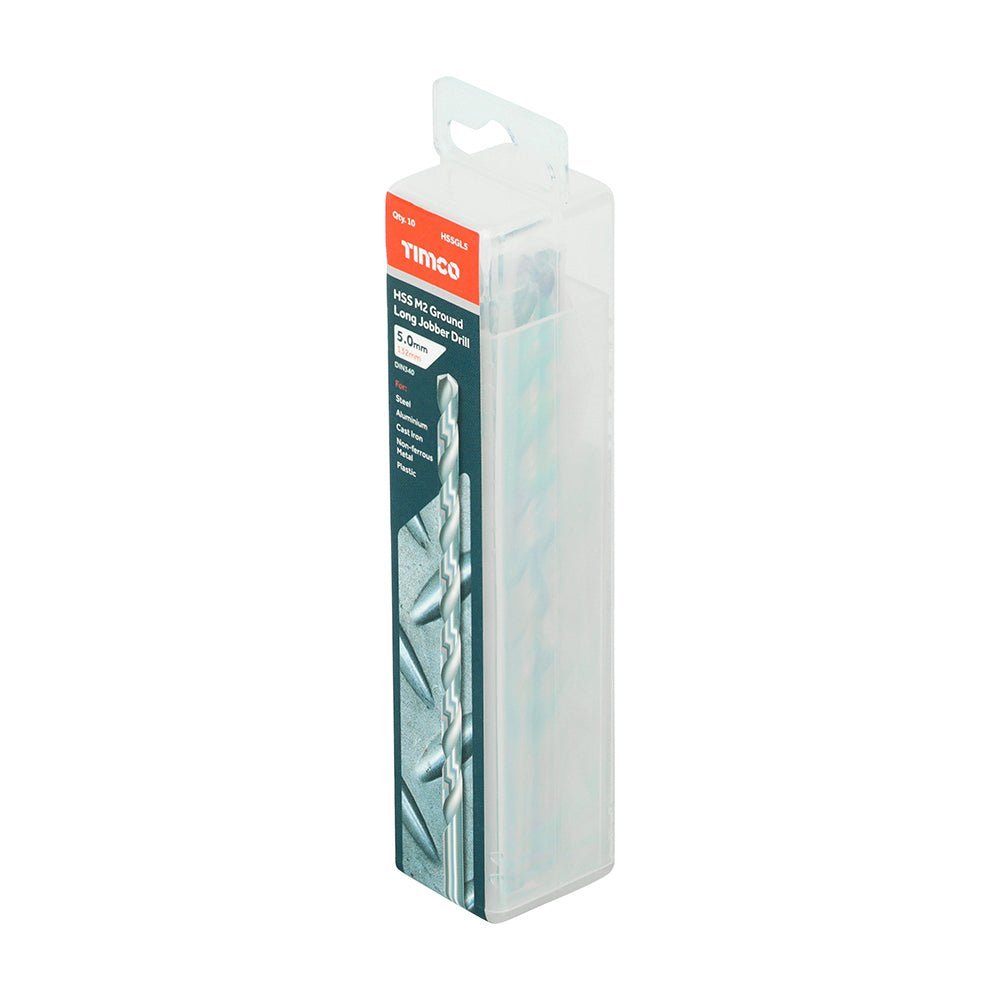Ground Long Jobber Drills - HSS M2 - 5.0mm