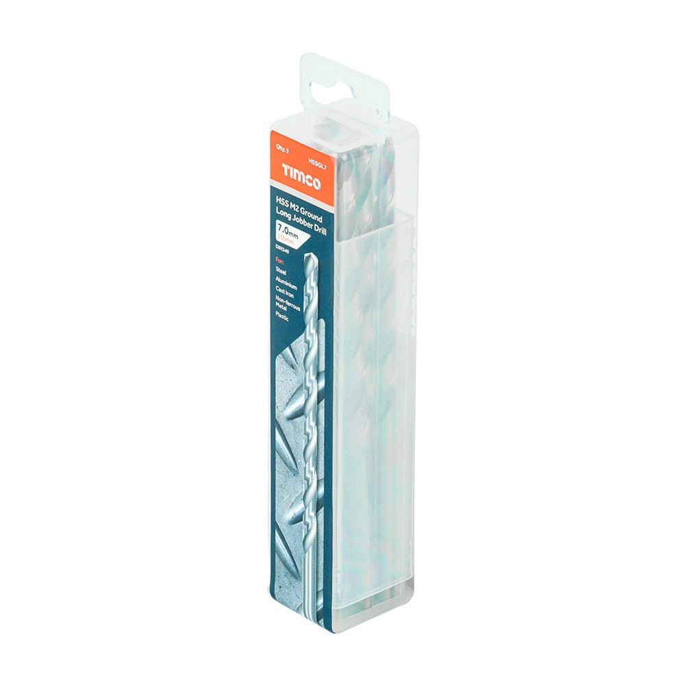 Ground Long Jobber Drills - HSS M2 - 7.0mm