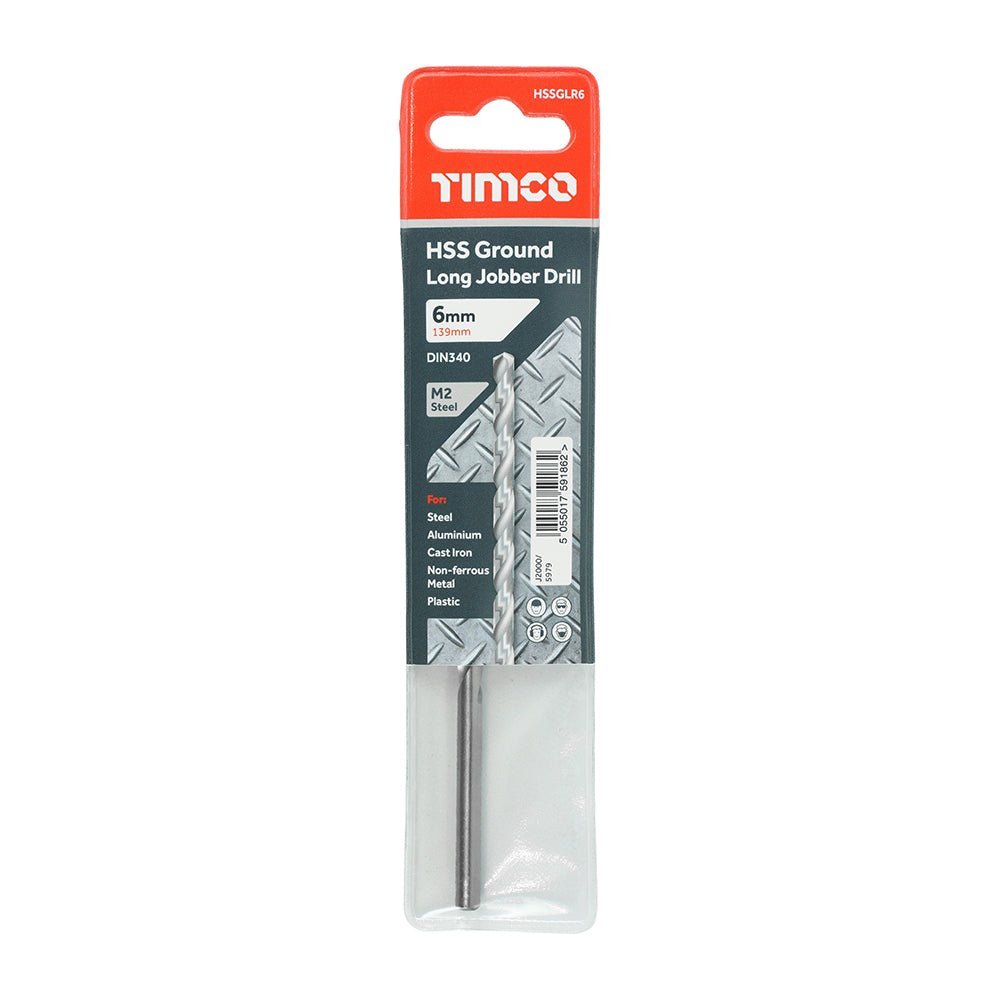 Ground Long Jobber Drills - HSS M2 - 6.0mm