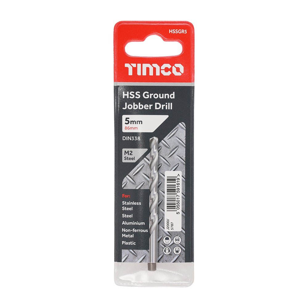 Ground Jobber Drills - HSS M2 - 5.0mm