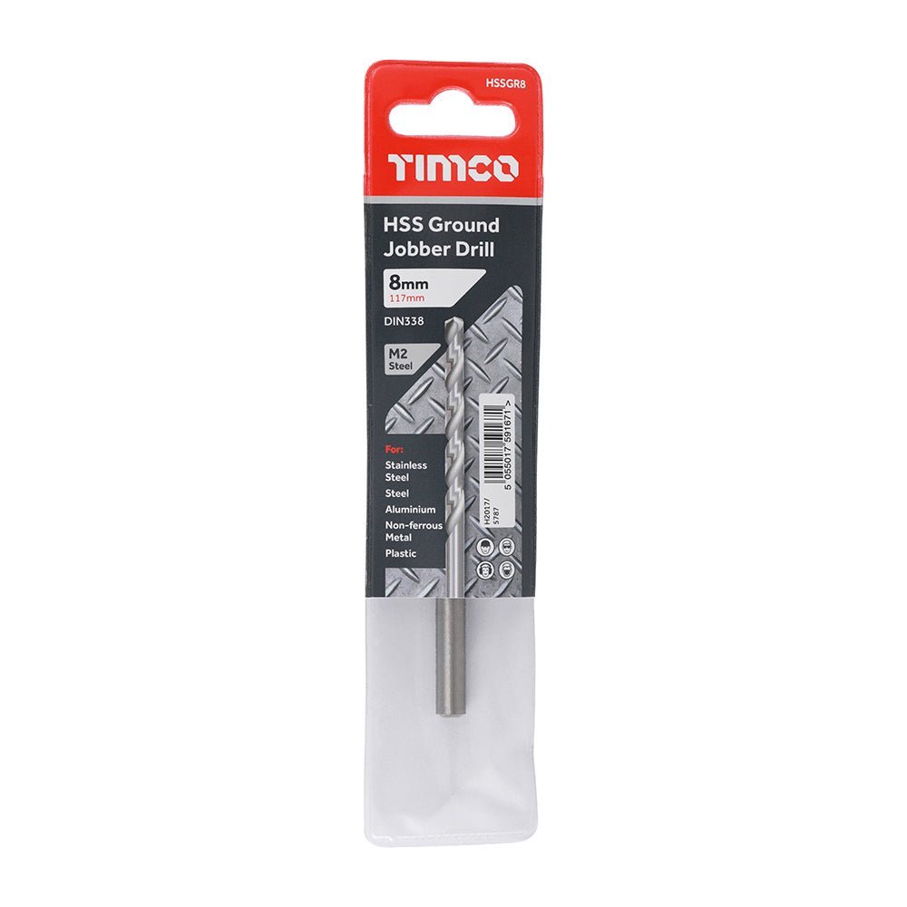 Ground Jobber Drills - HSS M2 - 8.0mm