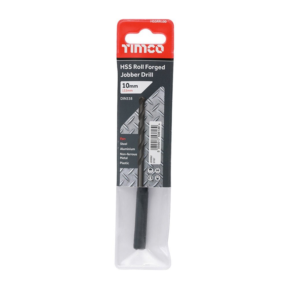 Roll Forged Jobber Drills - HSS - 10.0mm