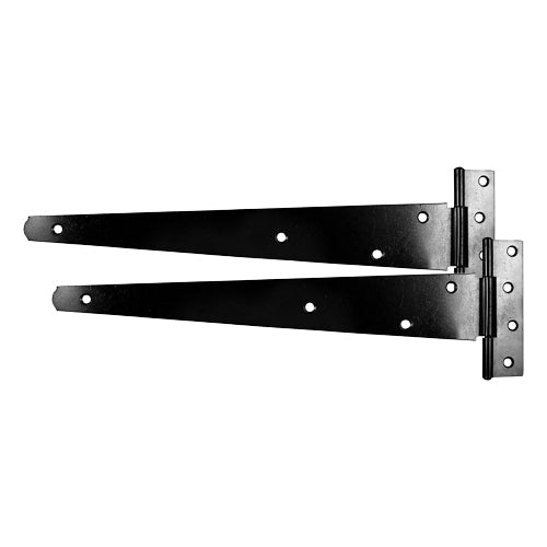 Medium Tee Hinge Pair Black - 12"
