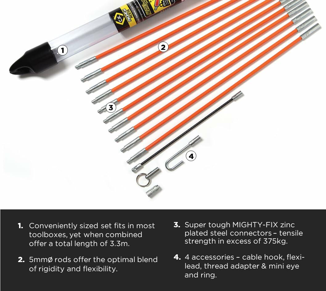 CK T5411 Mighty Rod Cable Set 3.3m