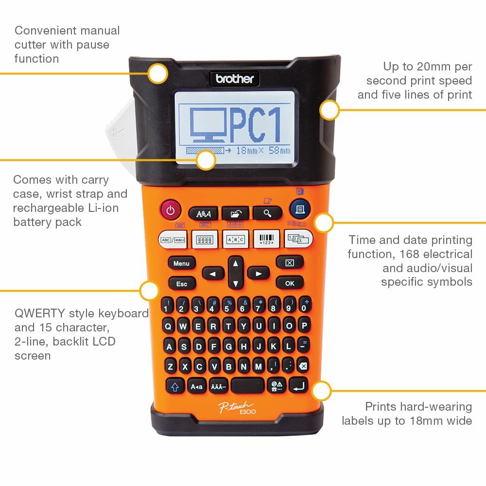 Brother PTE300VPZU1 Handheld Lbl Printer