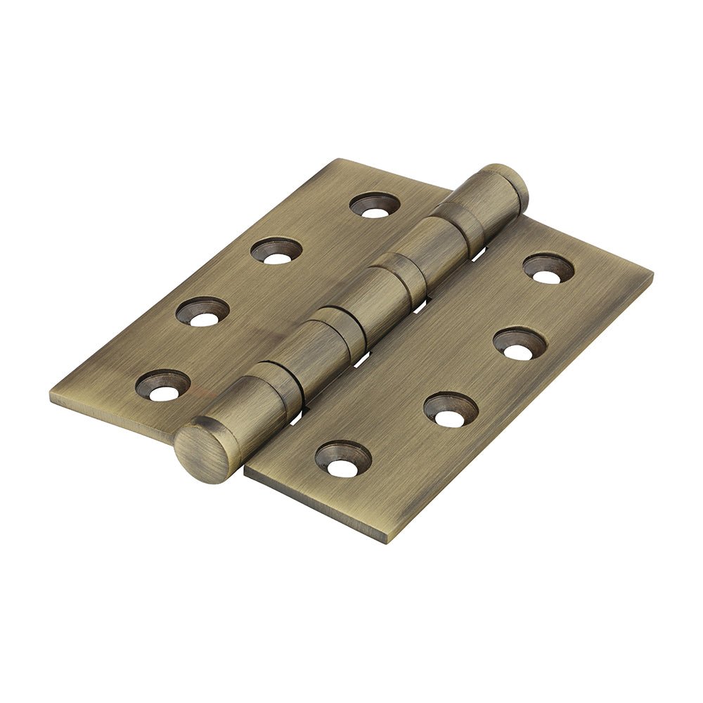 Performance Ball Race Hinges - Solid Brass - Antique Brass (Pack 2)