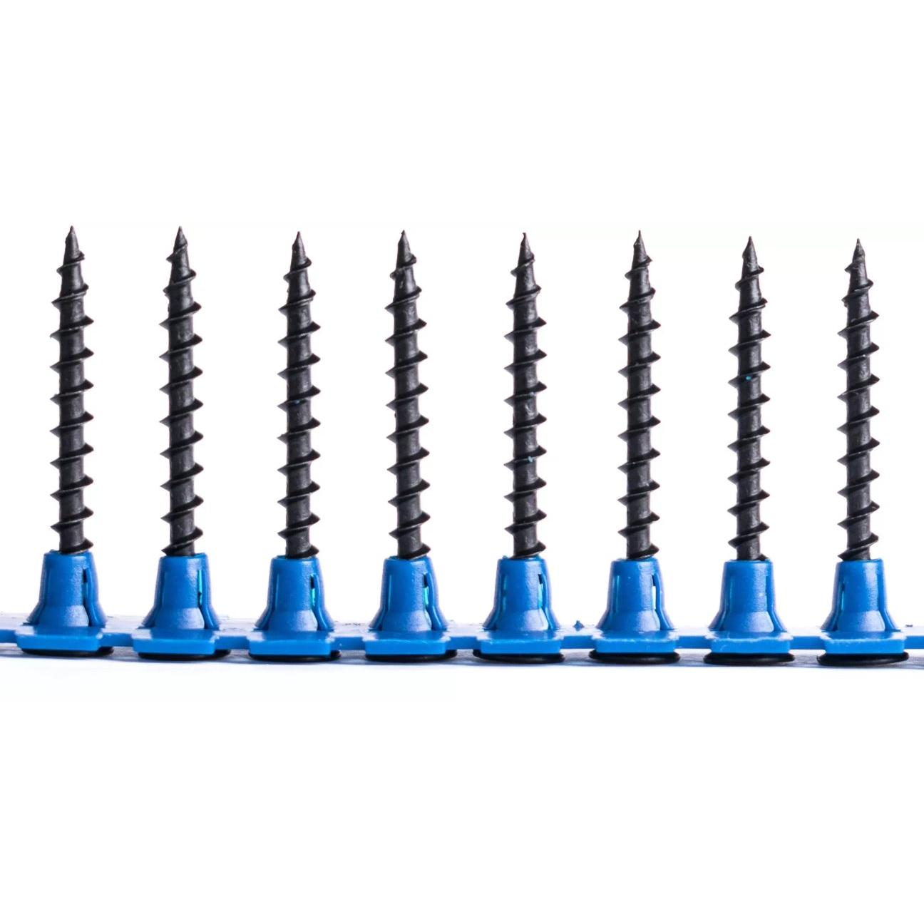 Rawlplug 'R-Ftc' Black Phosphated Collated Drywall Screws 4.2 X 75Mm, Coarse Thread / Bugle Head (Box of 500)