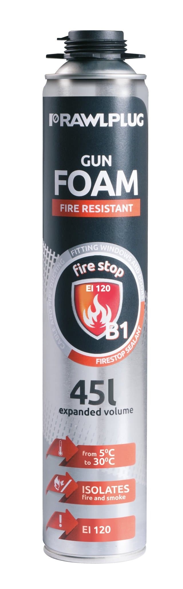 Rawlplug R-RPP-B1 Fire Resistant Gun Foam - Box of 12