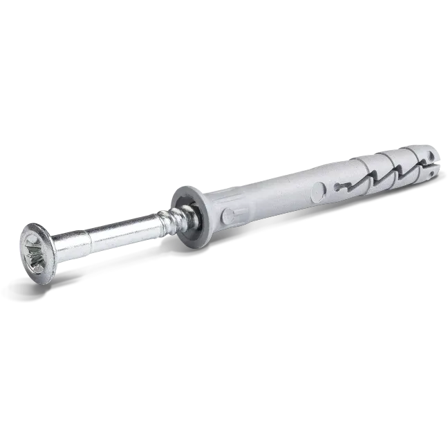 Rawlplug 'Fx-N' High Performance Nylon Hammer-In Fixings With Countersunk Head 6 X 60Mm (Bag Of 10)