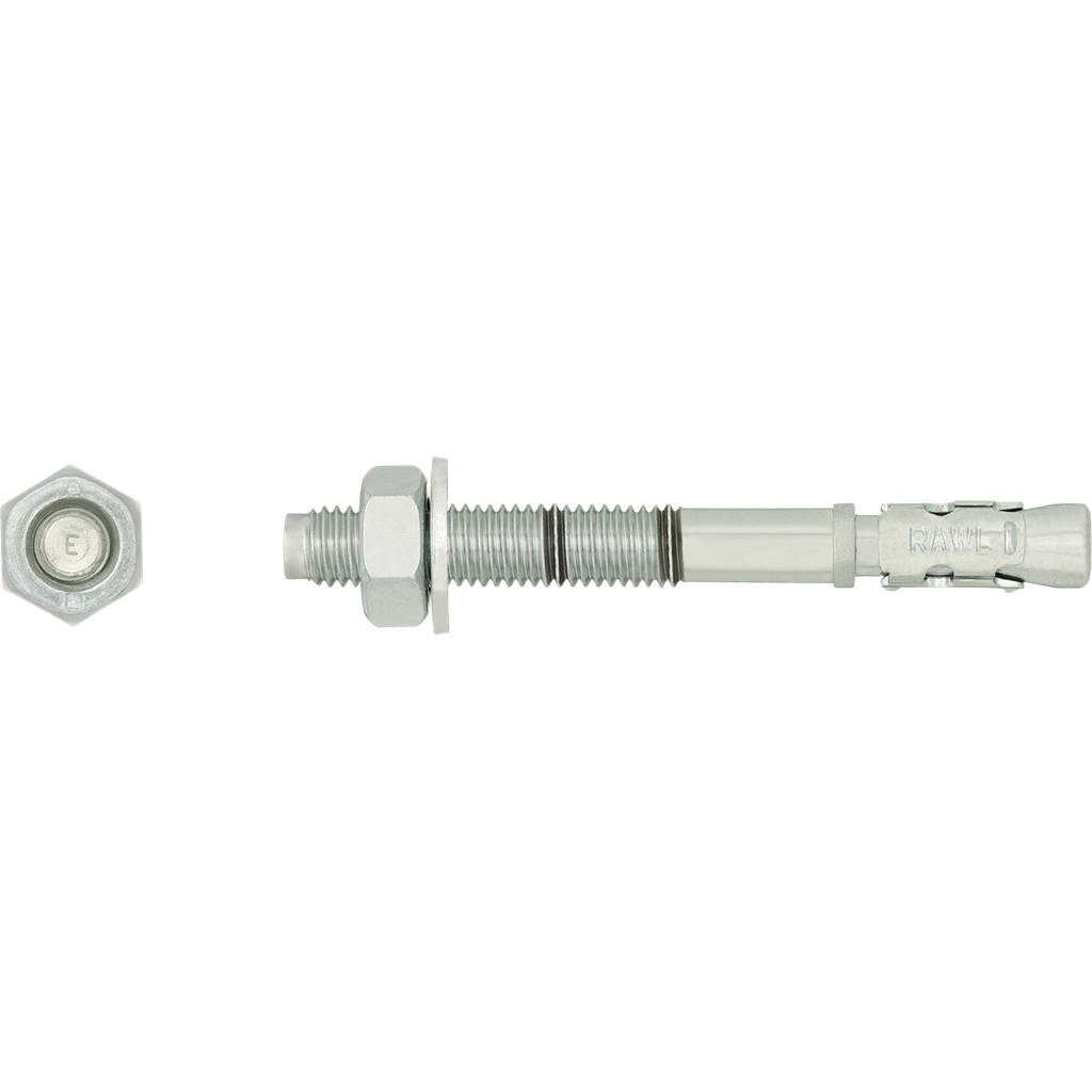 Rawlplug 'R-Xpt' Zinc Plated Throughbolt 8 X 75Mm / Option 7 (Bag Of 8)