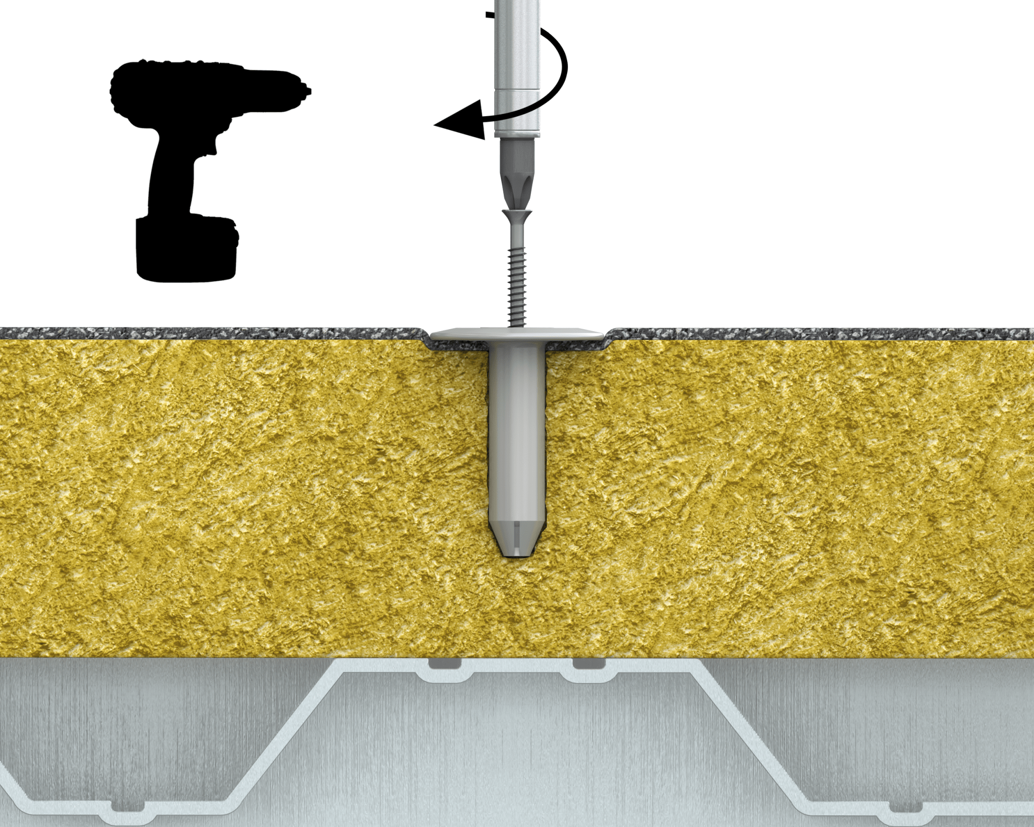 Rawlplug R-GOK - Flat Roofing Telescopic Sleeve with Round Plate