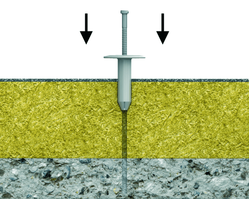 Rawlplug R-GOK - Flat Roofing Telescopic Sleeve with Round Plate