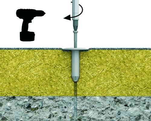 Rawlplug R-GOK - Flat Roofing Telescopic Sleeve with Round Plate