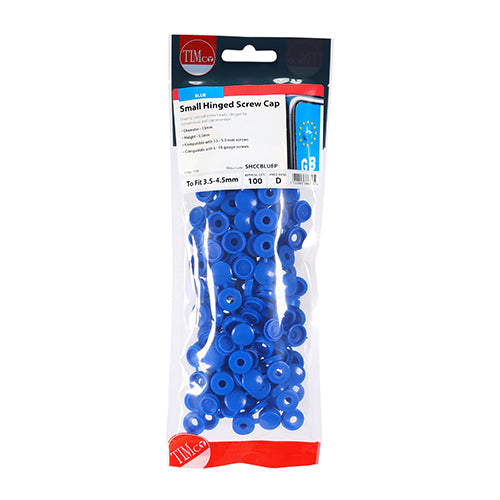 Hinged Screw Caps - Small - Blue