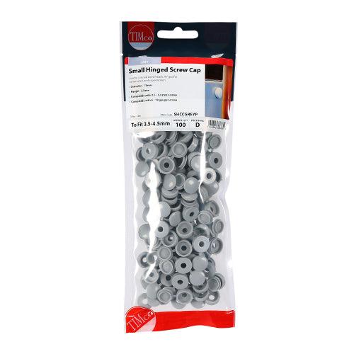 Small Hinged Screw Cap -Light Grey