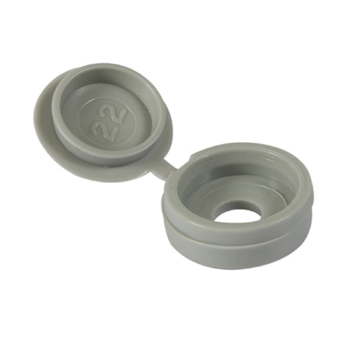 Small Hinged Screw Cap -Light Grey