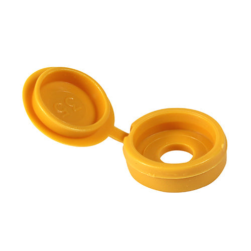 Small Hinged Screw Cap- Yellow
