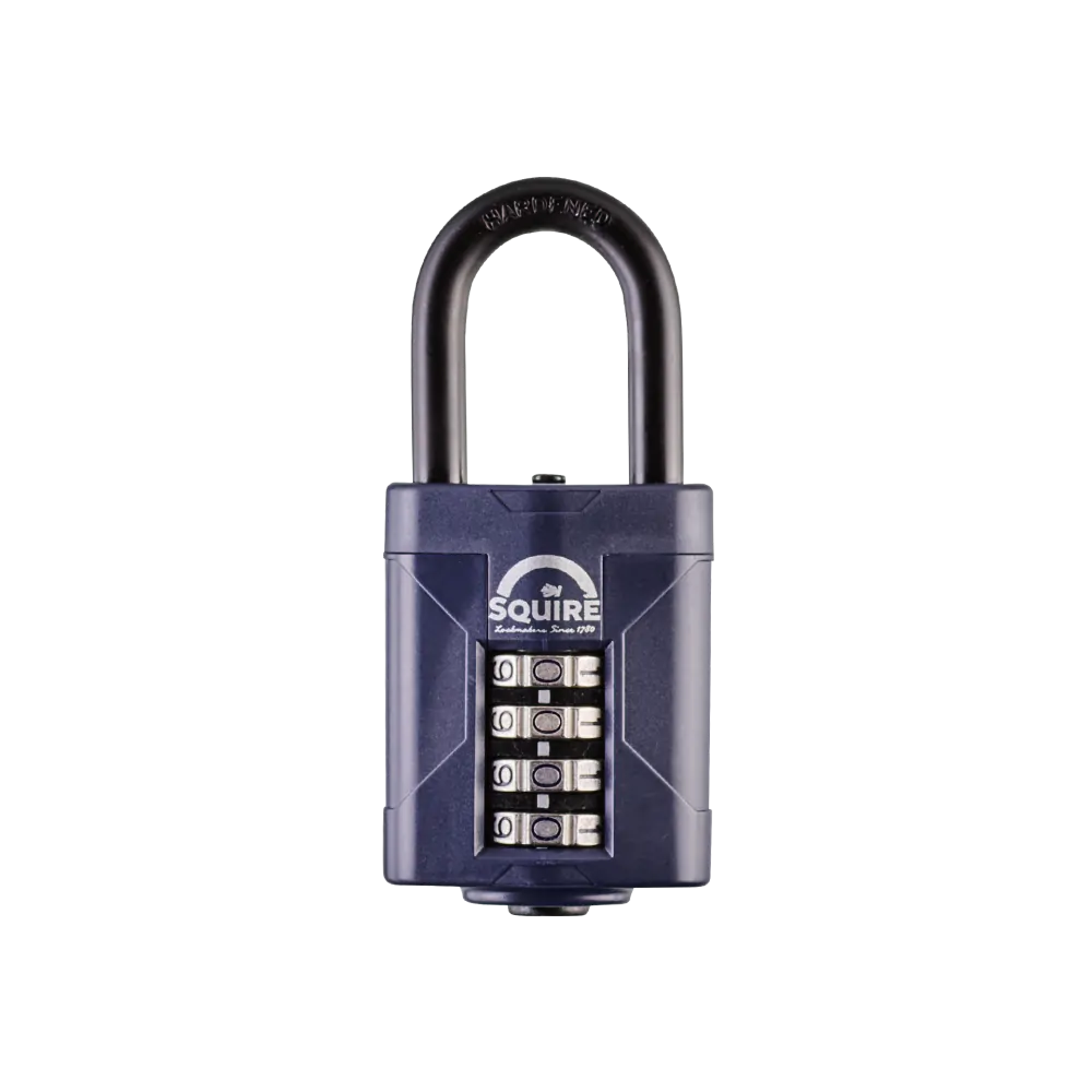 Squire CP50 - 1.5" Combination Padlock Steel Long Shackle - 50mm