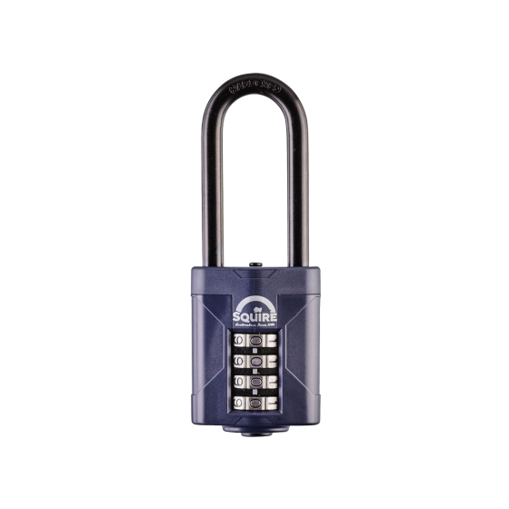 Squire CP50 - 2.5" Combination Padlock Steel Long Shackle - 50mm