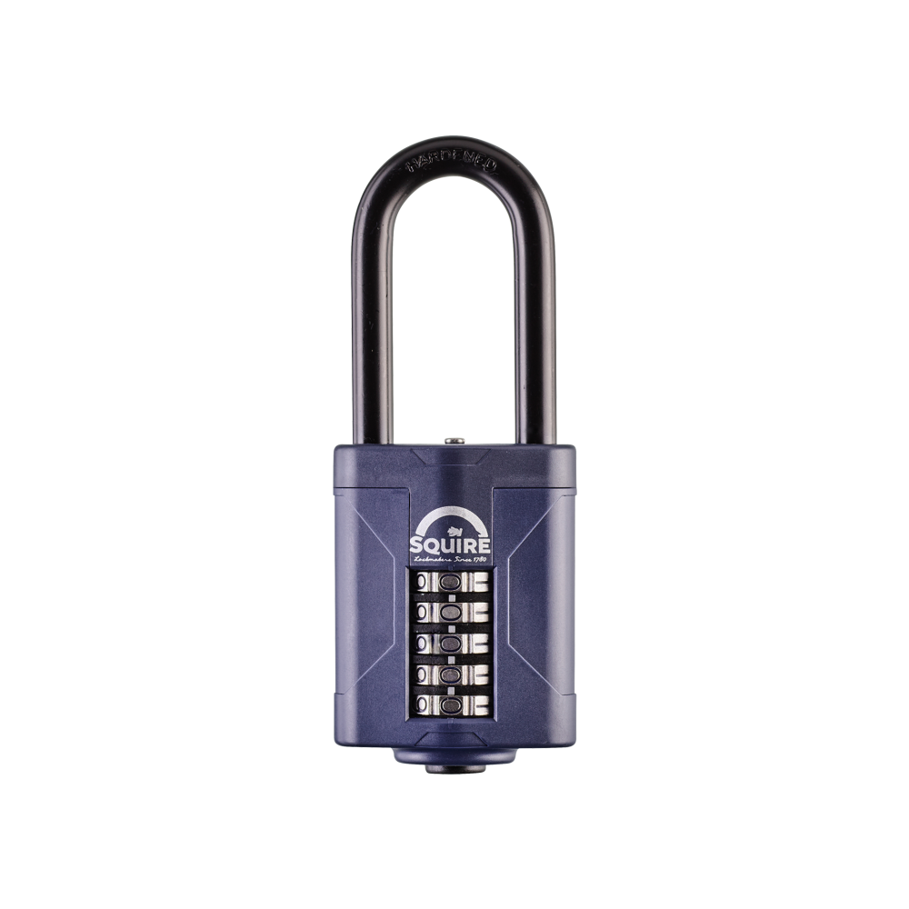Squire CP60/25 Combination Padlock Steel Long Shackle - 2.5" Long - 60mm