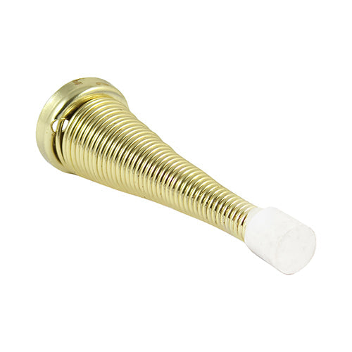 Spring Door Stop - Brass - 78 x 24 (Pack 2)