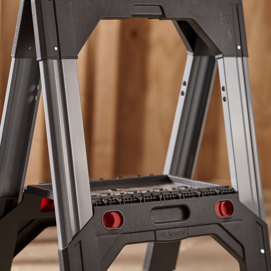 Stanley Folding Adjustable Height Metal Sawhorse (Pair) 1-92-980