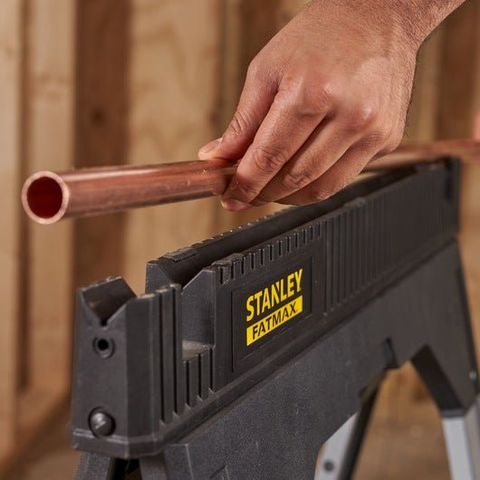 Stanley Folding Adjustable Height Metal Sawhorse (Pair) 1-92-980