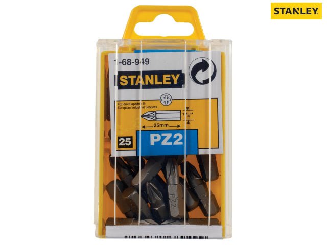 Stanley Pozidriv 2pt Bit 25mm (Box of 25)