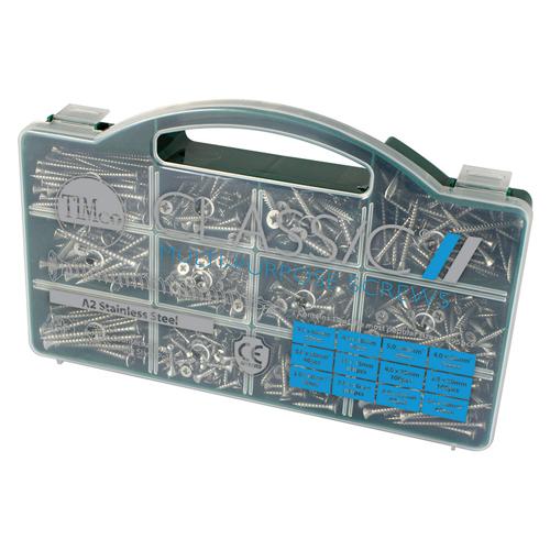 Classic Multi-Purpose Screws - Mixed Tray - PZ Pozi - Double Countersunk - A2 Stainless Steel