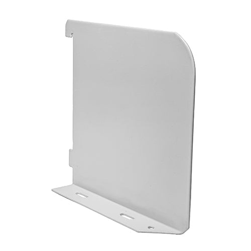 Twin Slot Shelf End - White - Pair
