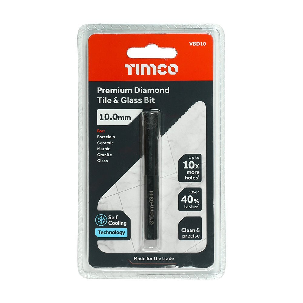 Premium Diamond Tile & Glass Bit - 10.0mm