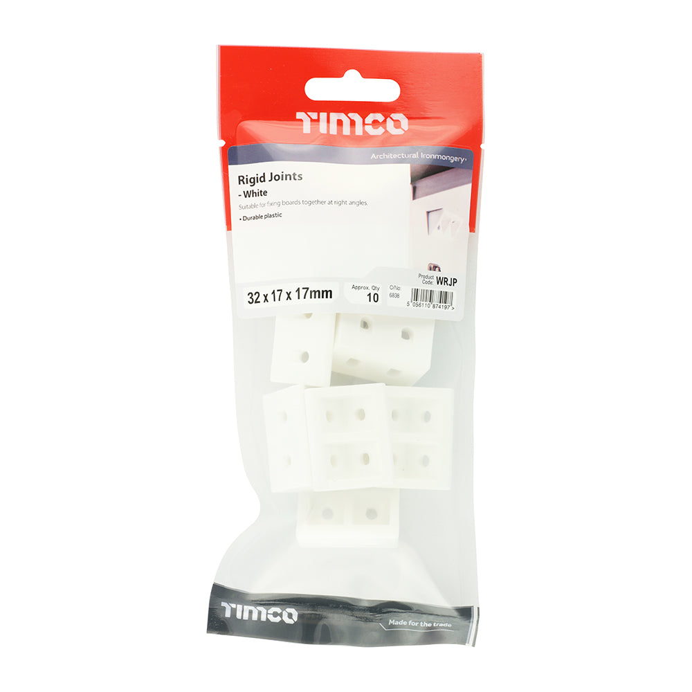 Rigid Joints - White - 32 x 17 x 17 (Pack 10)