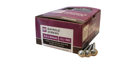 Samac XXB100BAY100 100x4.8mm Baypole Screw (100)