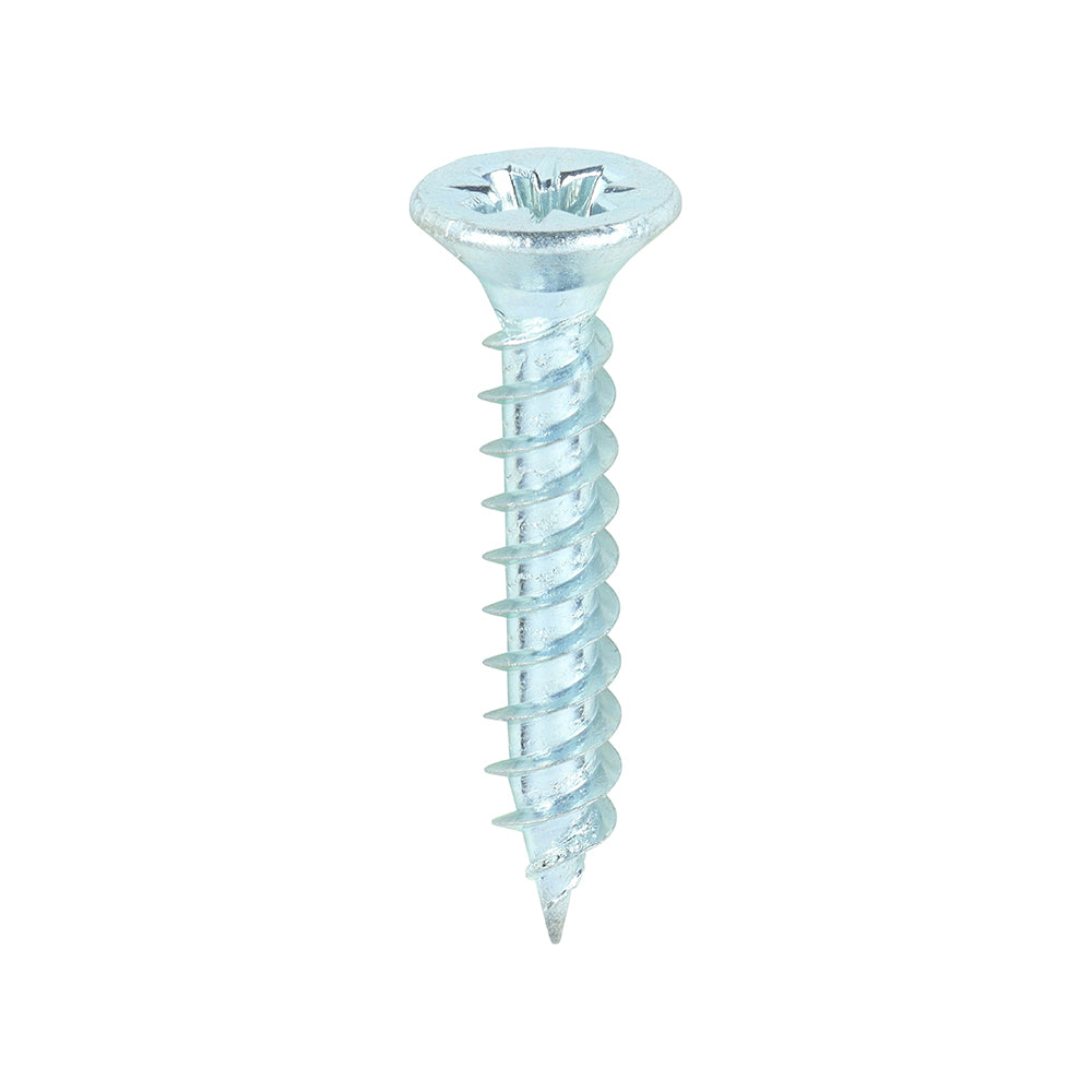Twin-Threaded Woodscrews - PZ - Double Countersunk - Zinc 5 x 3/4