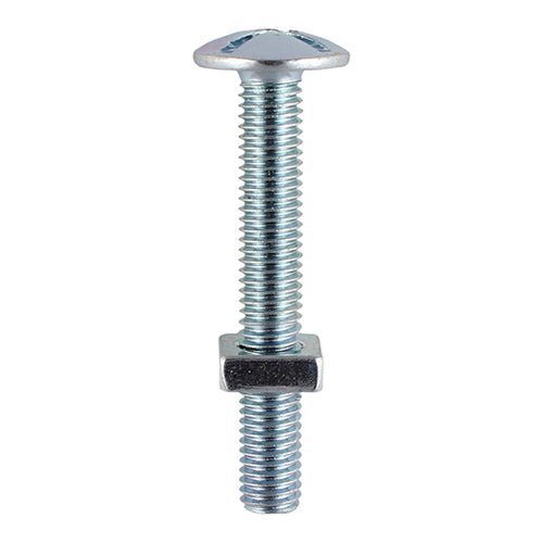 Roofing Bolts with Square Nuts - Zinc