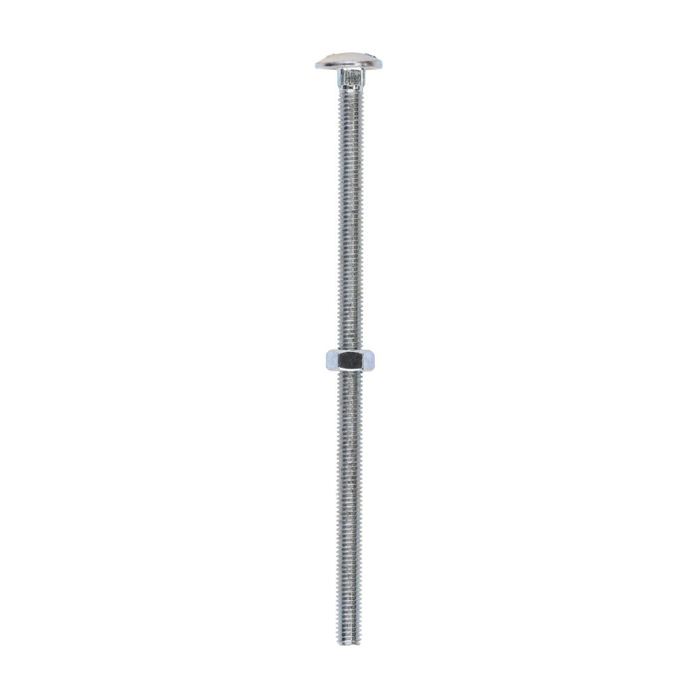 Carriage Bolts & Hex Nuts - Zinc M6 x 130