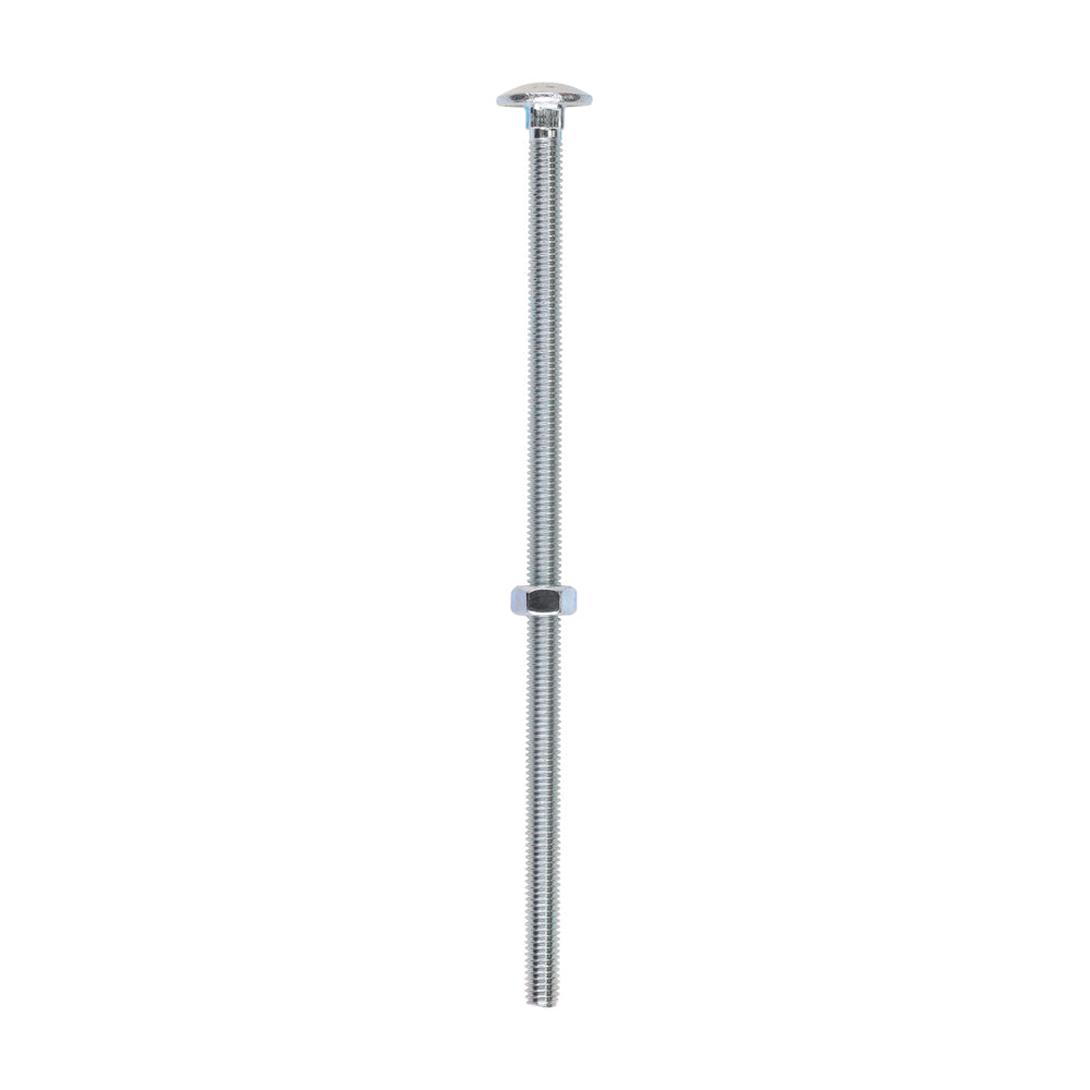 Carriage Bolts & Hex Nuts - Zinc M6 x 150