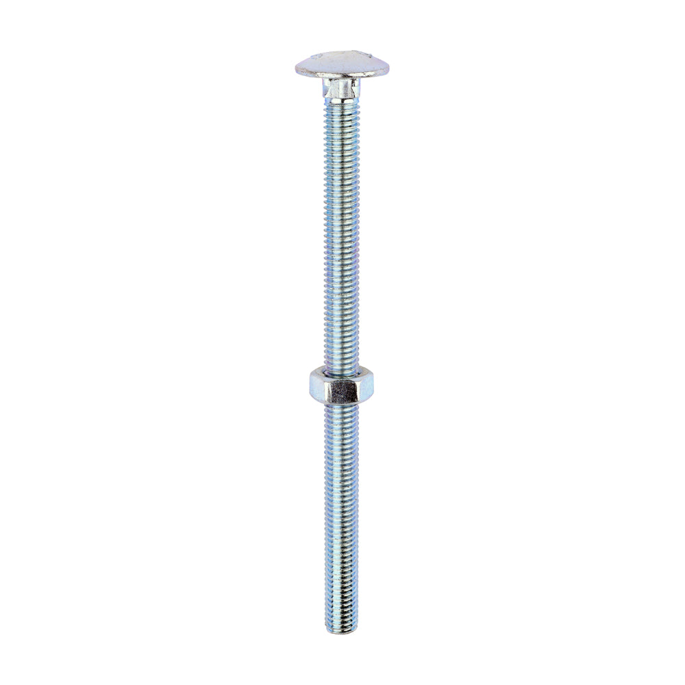 Carriage Bolts & Hex Nuts - Zinc M8 x 130