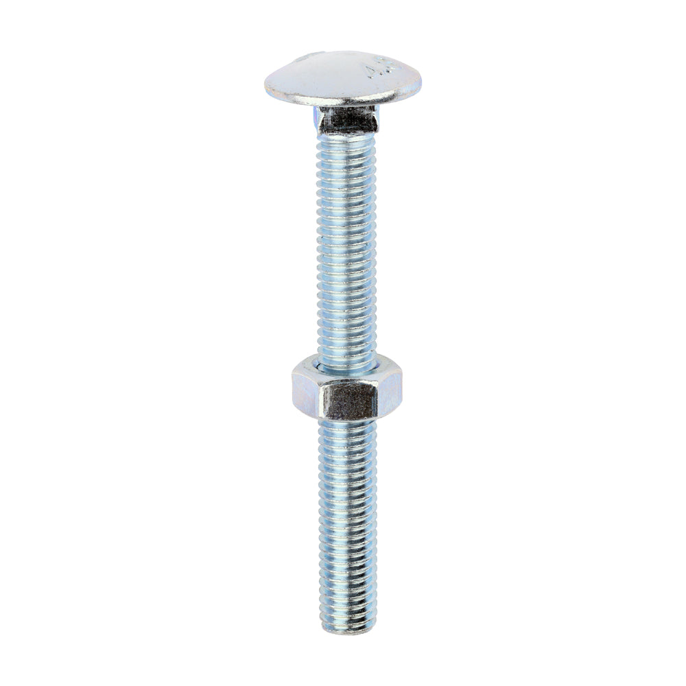Carriage Bolts & Hex Nuts - Zinc M8 x 75