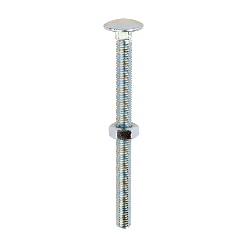 Carriage Bolts & Hex Nuts - Zinc M10 x 130