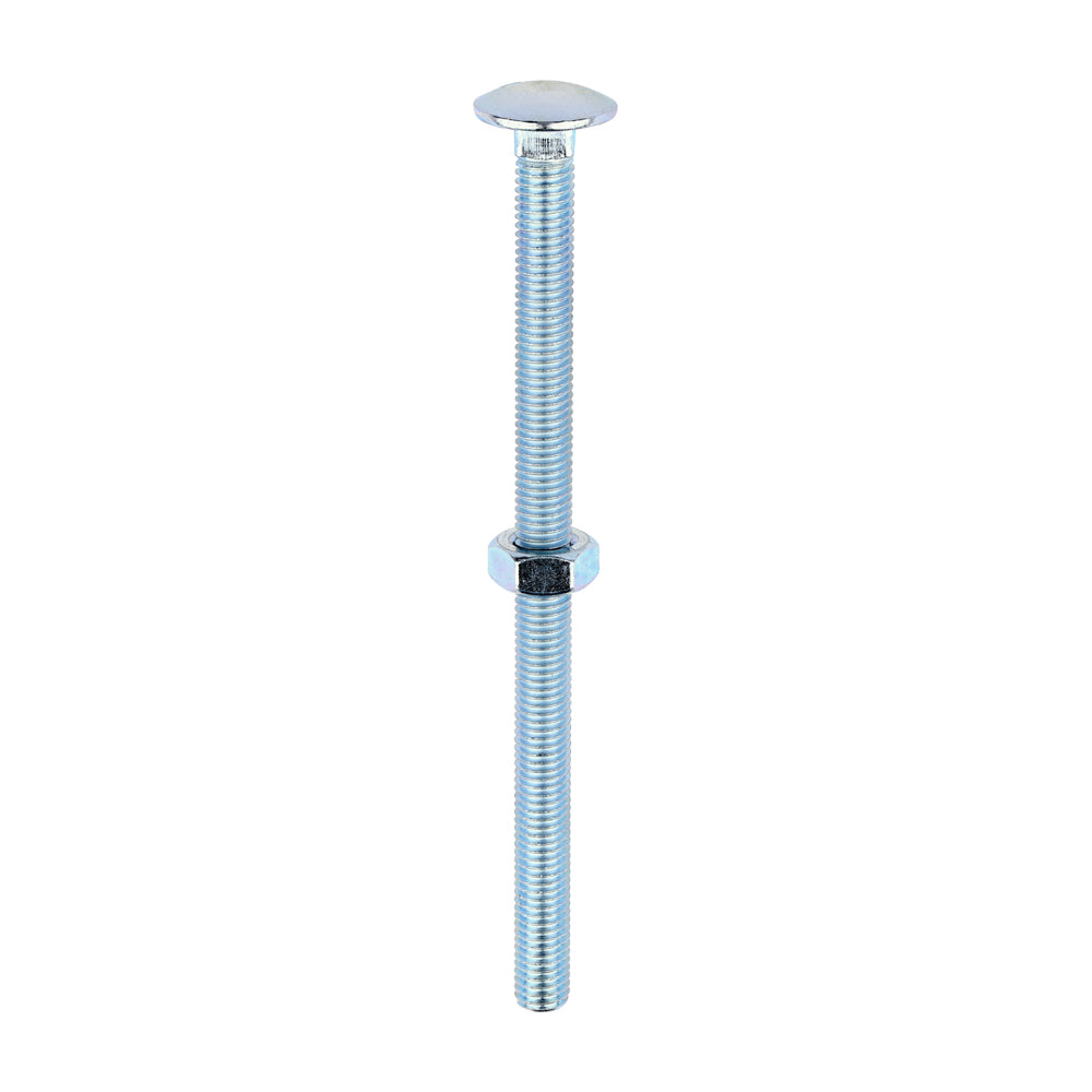 Carriage Bolts & Hex Nuts - Zinc M10 x 160