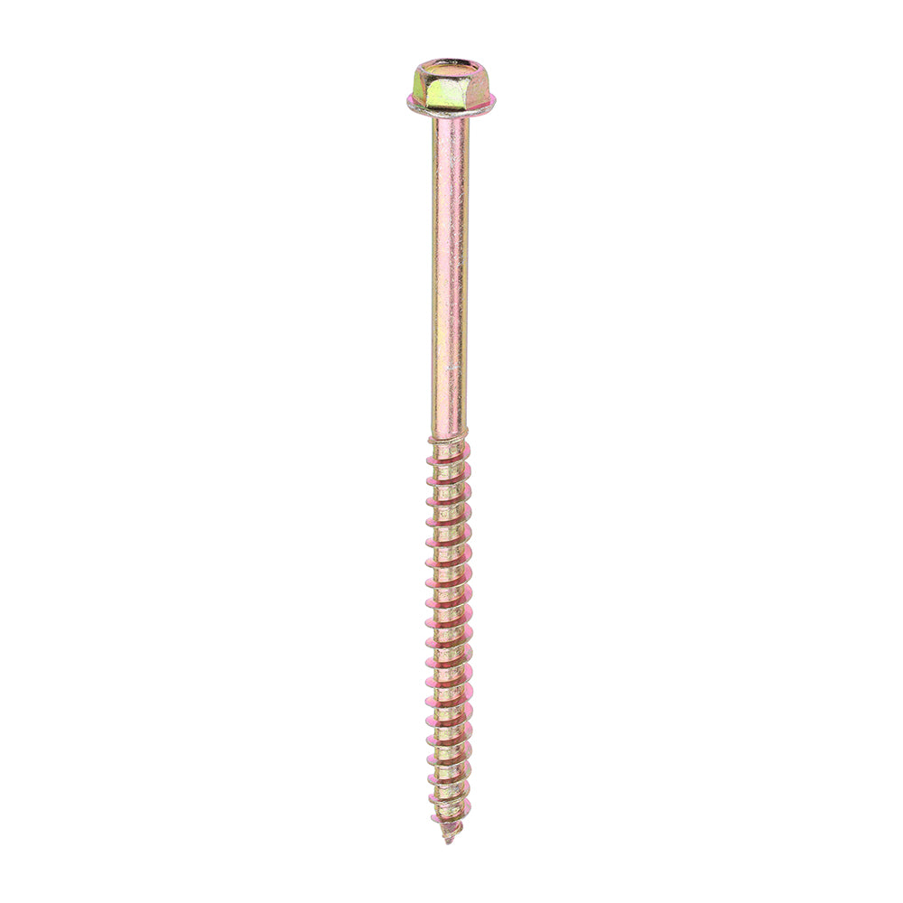 Advanced Coach Screws - Hex Flange - Yellow 10.0 x 160