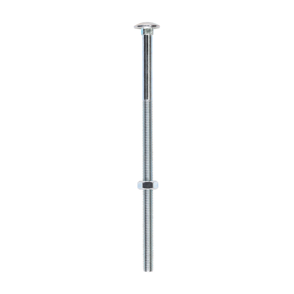 Carriage Bolts & Hex Nuts - Zinc M10 x 220